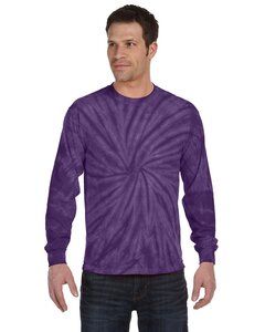 Colortone T2000 - SPIDER TIE DYE ADULT LONG SLEEVE Purple