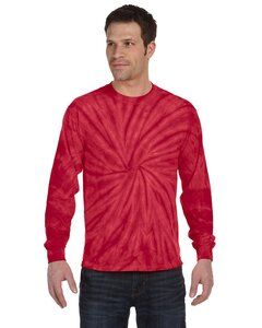 Colortone T2000 - SPIDER TIE DYE ADULT LONG SLEEVE Red