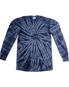 Colortone T2000Y - SPIDER TIE DYE YOUTH LONG SLEEVE Navy
