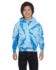 Colortone T8777Y - SPIDER TIE DYE YOUTH HOOD Baby Blue