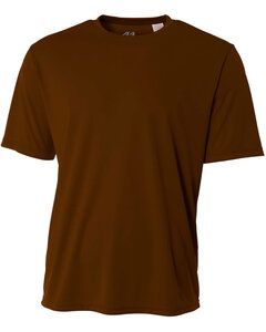 A4 N3142 - Men's Shorts Sleeve Cooling Performance Crew Shirt Brown