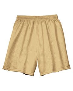 A4 N5293 - Adult 7" Inseam Lined Tricot Mesh Shorts Vegas Gold