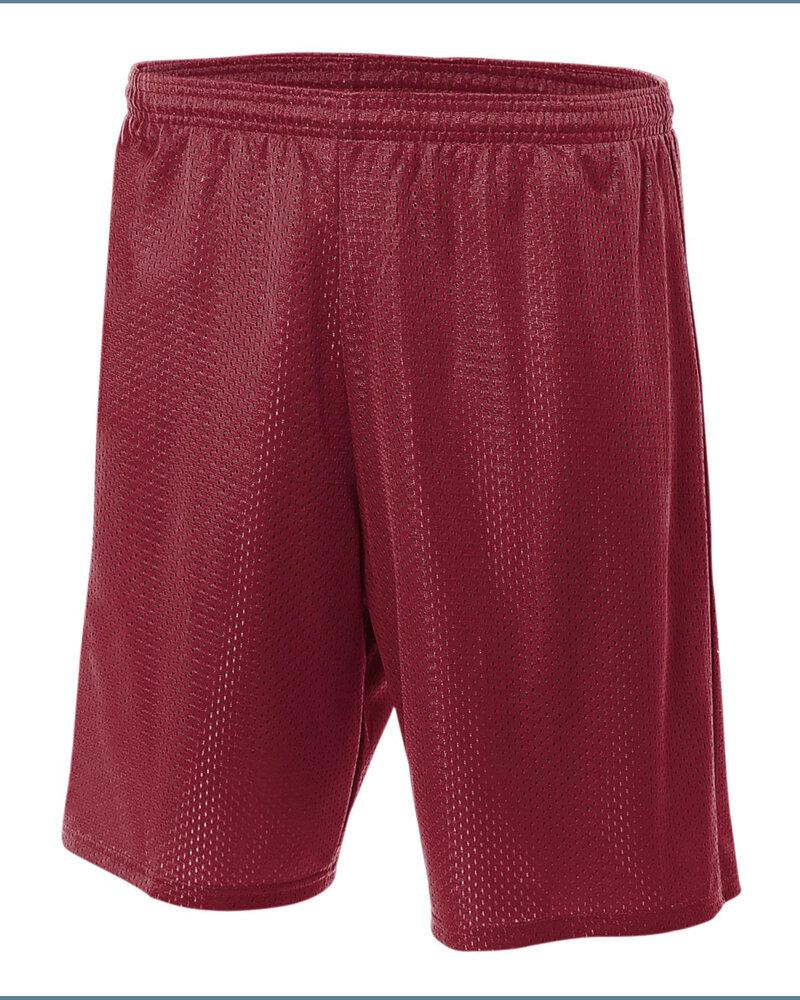 A4 N5293 - Adult 7" Inseam Lined Tricot Mesh Shorts