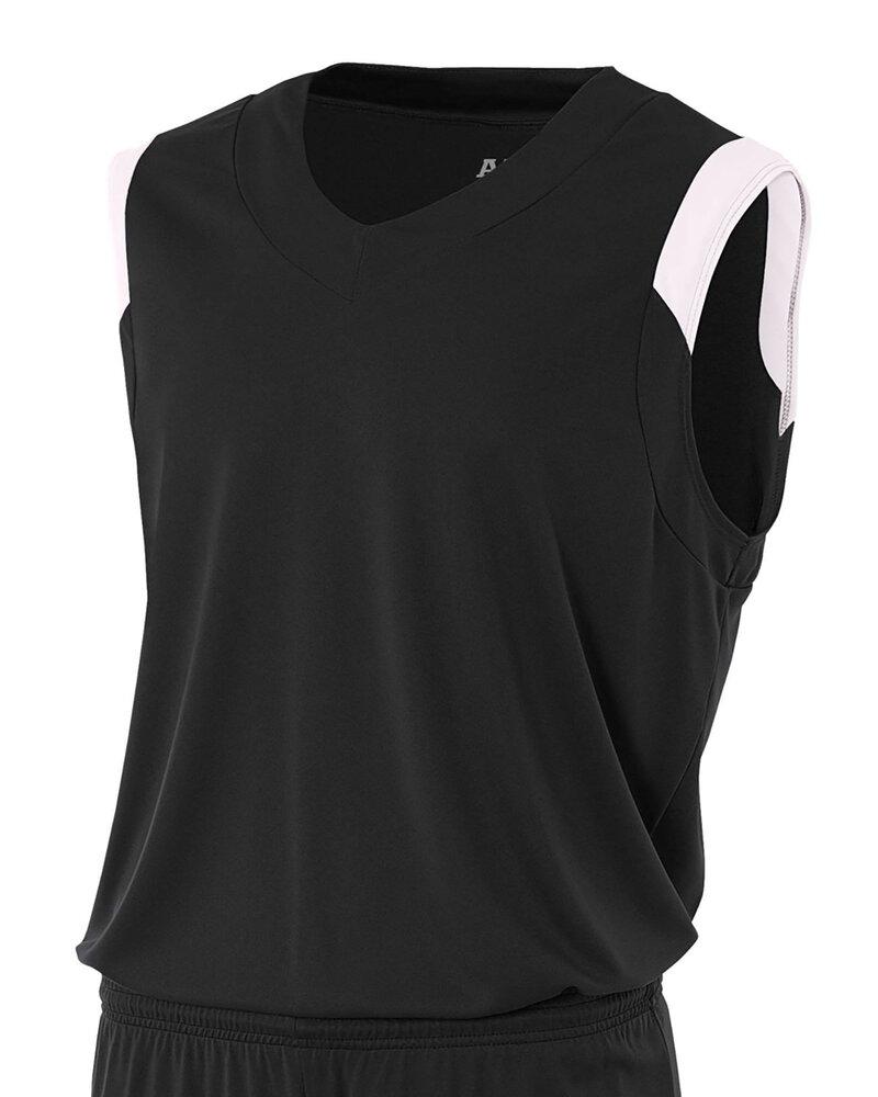 A4 N2340 - Adult Moisture Management V Neck Muscle Shirt