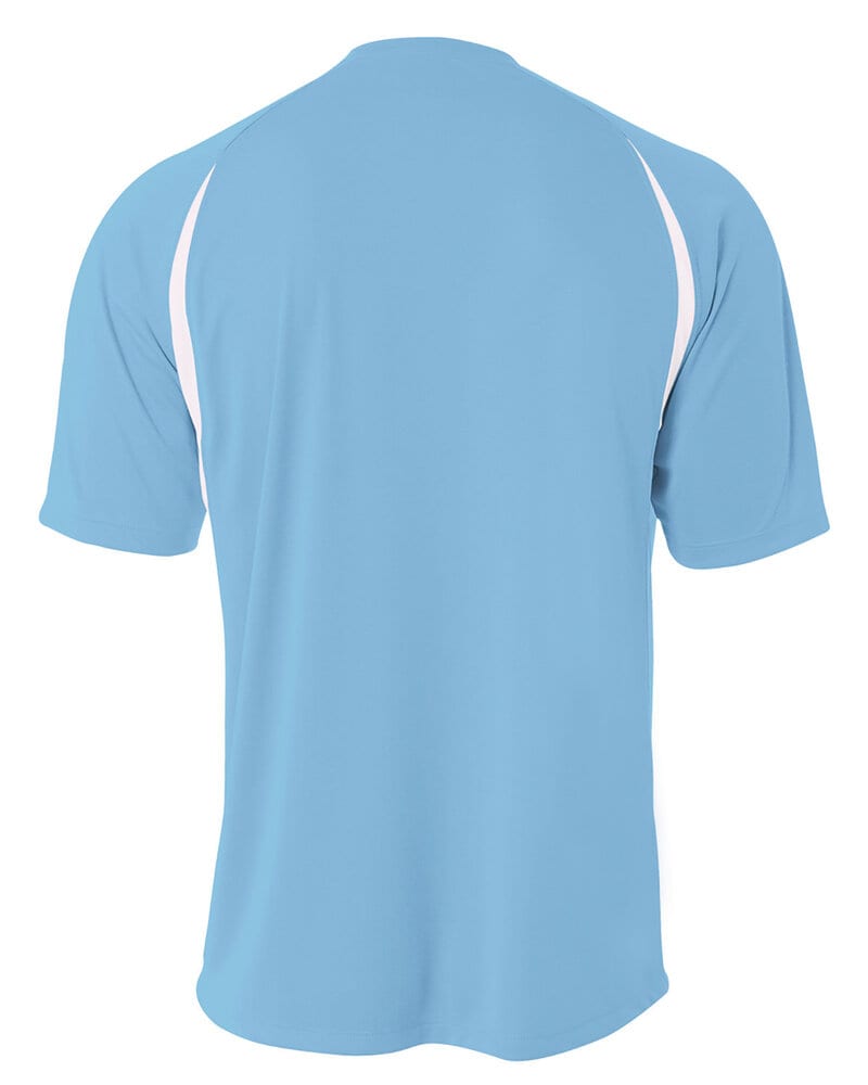A4 N3181 - Men's Cooling Performance Color Blocked Shorts Sleeve Crew Shirt