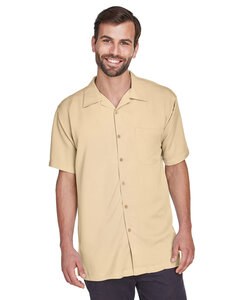 Harriton M570 - Men's Bahama Cord Camp Shirt Sand