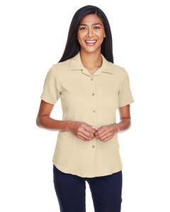 Harriton M570W - Ladies Bahama Cord Camp Shirt Sand