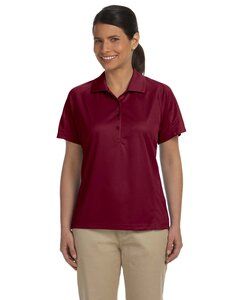 Harriton M374W - Ladies 3.8 oz. Polytech Mesh Insert Polo Maroon