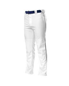 A4 NB6162 - Youth Pro Style Open Bottom Baggy Cut Baseball Pants White/Black