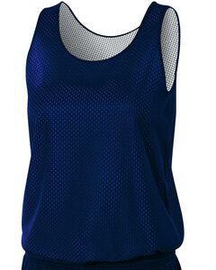 A4 NW1000 - Ladies Reversible Mesh Tank Top Navy/White