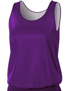 A4 NW1000 - Ladies Reversible Mesh Tank Top Purple/White