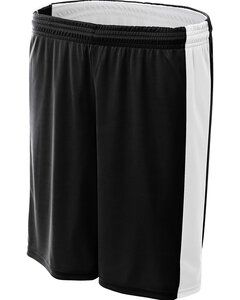 A4 NW5284 - Ladies Reversible Moisture Management Shorts Black/White