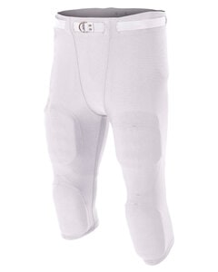 A4 N6181 - Men's Flyless Football Pants White