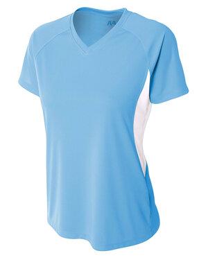 A4 NW3223 - Ladies Color Block Performance V-Neck Shirt