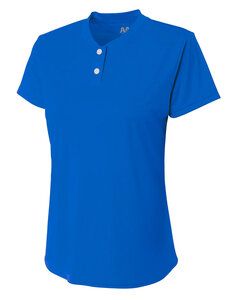 A4 NG3143 - Girl's Tek 2-Button Henley Shirt Royal blue