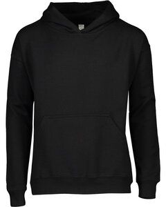 LAT 2296 - Youth Pullover Hooded Sweatshirt Black