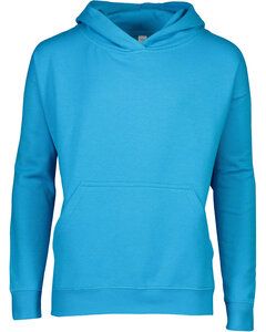 LAT 2296 - Youth Pullover Hooded Sweatshirt Turquoise