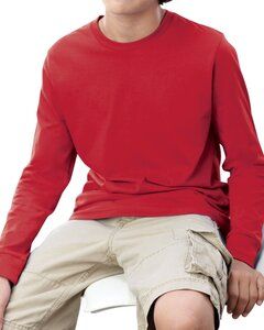 LAT 6201 - Youth Fine Jersey Long Sleeve T-Shirt Red