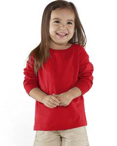 Rabbit Skins 3302 - Fine Jersey Toddler Long Sleeve T-Shirt Red