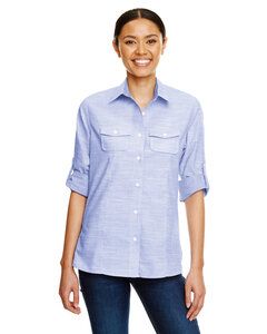 Burnside 5247 - LADIES LONG SLEEVE WOVEN TEXTURE SHIRT