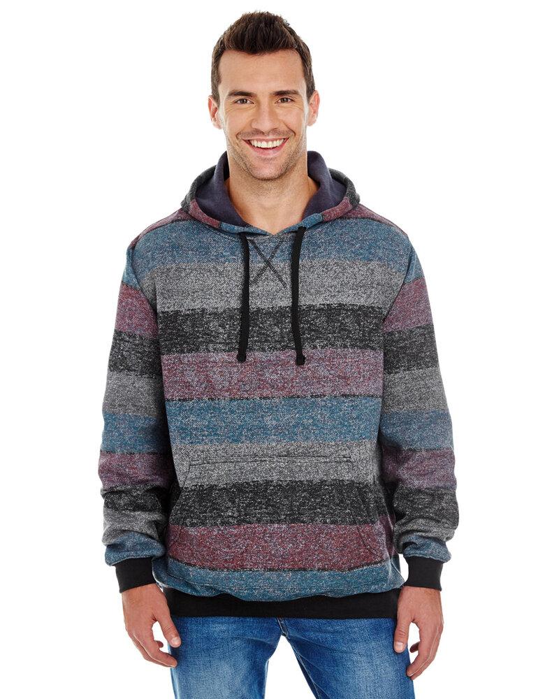 Burnside 8603 - PRINTED STRIPED MARL PULLOVER