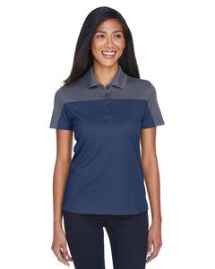 Ash CityCore 365 CE101W - Ladies Balance Colorblock Performance Piqué Polo Classic Navy/Carbon