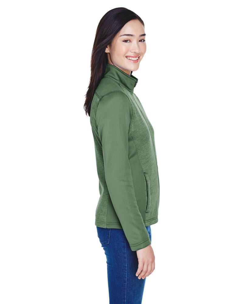 Devon & Jones DG796W - Ladies Newbury Colorblock Mélange Fleece Full-Zip