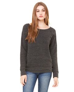 Bella+Canvas 7501 - Ladies' Triblend Wideneck Sweatshirt Charcoal Black Triblend