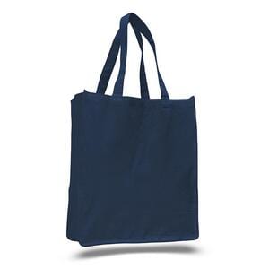 Q-Tees Q125400 - Canvas Jumbo Shopper with Gusset Navy