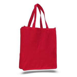 Q-Tees Q125400 - Canvas Jumbo Shopper with Gusset Red