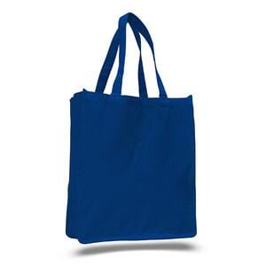 Q-Tees Q125400 - Canvas Jumbo Shopper with Gusset Royal blue