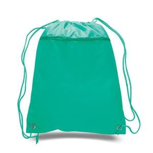 Q-Tees Q135200 - Cinch Up Polyester Backpack Kelly Green