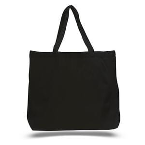Q-Tees Q600 - Canvas Jumbo Tote Bag Black