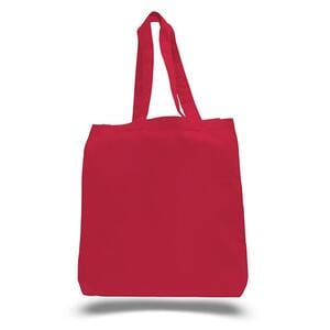 Q-Tees QTBG - Economical Tote Bag with Bottom Gusset Red