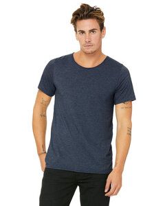 Bella+Canvas C3014 - MEN'S JERSEY RAW NECK TEE Heather Navy