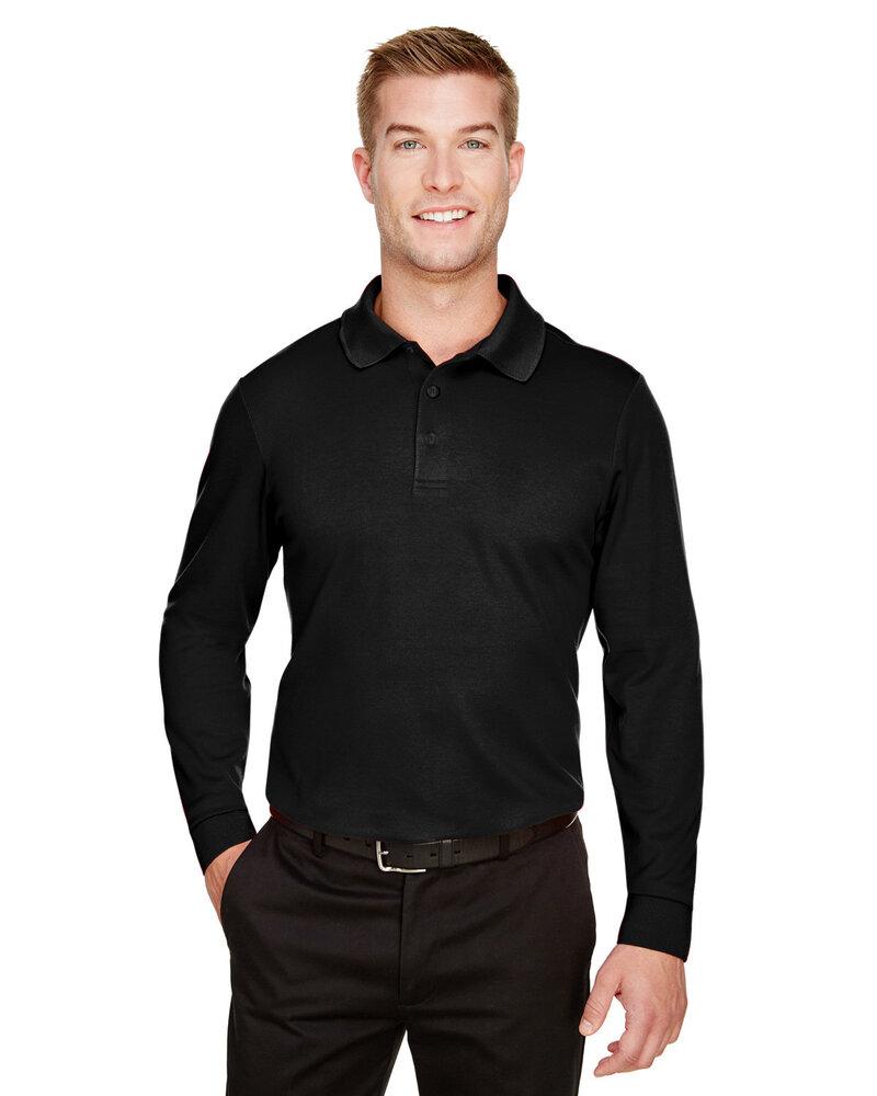 Devon & Jones DG20L - Men's CrownLux Performance Plaited Long-Sleeve Polo