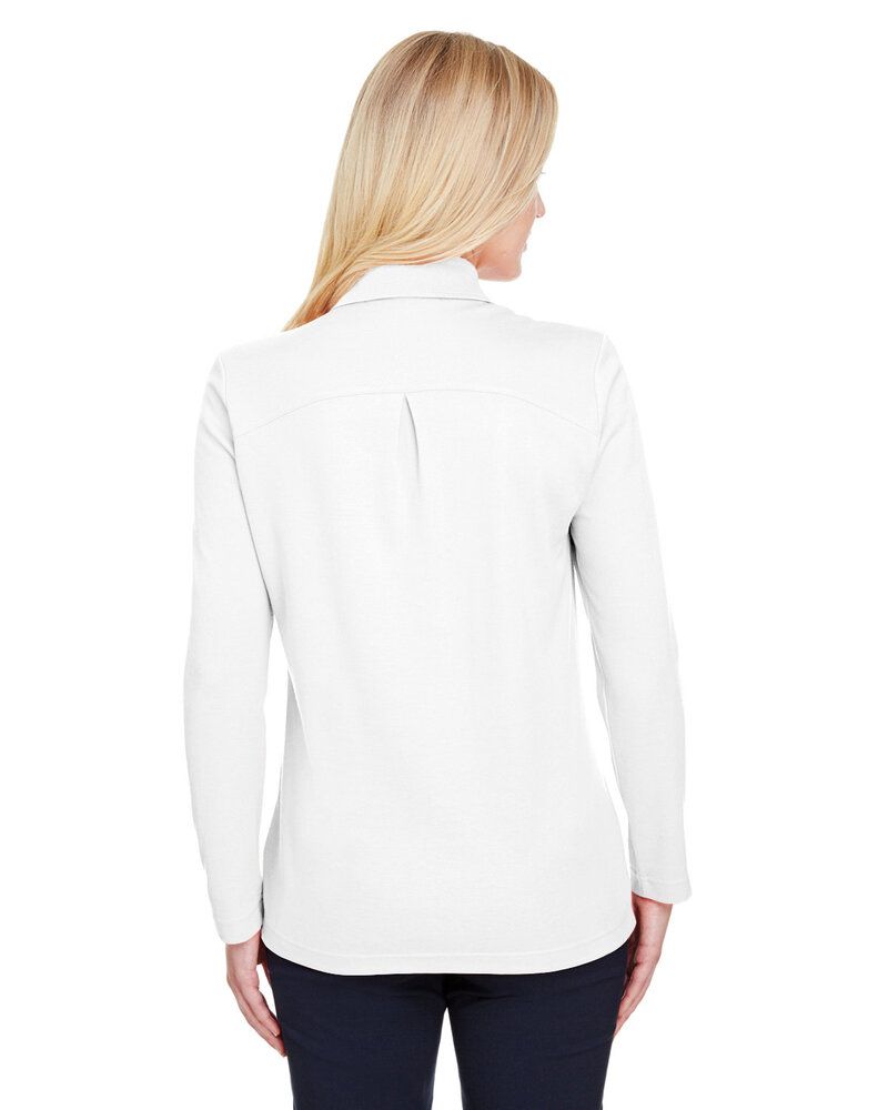 Devon & Jones DG20LW - Ladies CrownLux Performance Plaited Long-Sleeve Polo