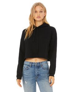 Bella+Canvas B7502 - Ladies Cropped Fleece Hoodie Black