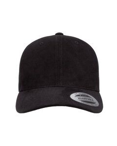 Yupoong 6363V - Adult Brushed Cotton Twill Mid-Profile Cap Black