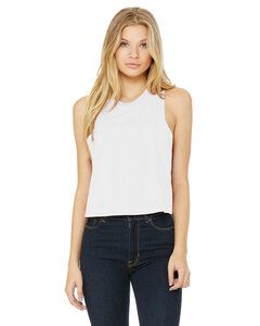 BELLA+CANVAS B6682 - Women's Racerback Cropped Top Solid White Blend