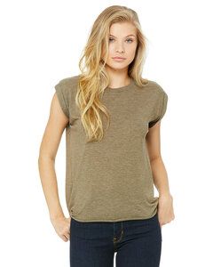 BELLA+CANVAS B8804 - Womens Flowy Muscle Tee with Rolled Cuff