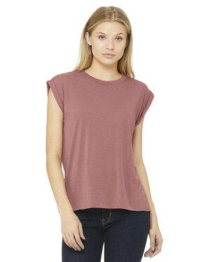 BELLA+CANVAS B8804 - Womens Flowy Muscle Tee with Rolled Cuff