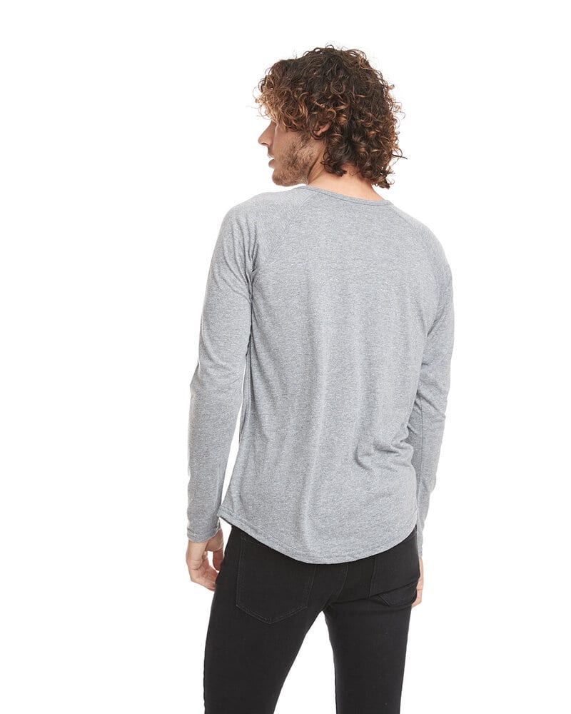 Next Level NL6072 - Men's Tri-Blend Long Sleeve Henley Tee