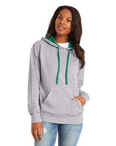 Next Level NL9301 - Unisex French Terry Pullover Hoody Heather Gray/Kelly Green