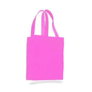 Q-Tees Q1000 - Canvas Gusset Shopping Tote Bag Light Pink