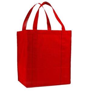 Q-Tees Q1237 - Jumbo Heavy Duty Grocery Bag Red