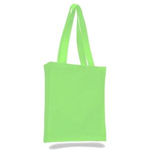 Q-Tees Q125200 - Canvas Book Bag with Gusset Lime