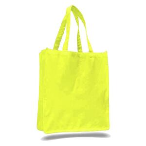 Q-Tees Q125400 - Canvas Jumbo Shopper with Gusset Yellow