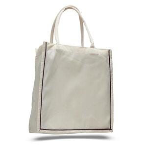 Q-Tees Q125600 - Fancy Shopper With Colour Stripe