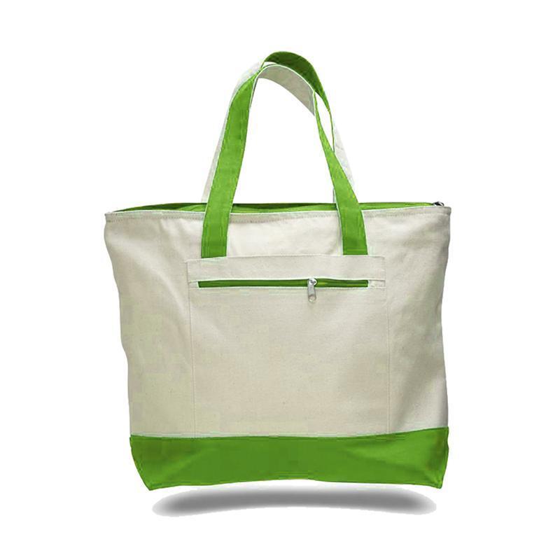 Q-Tees Q1300 - Canvas Zipper Tote Bag